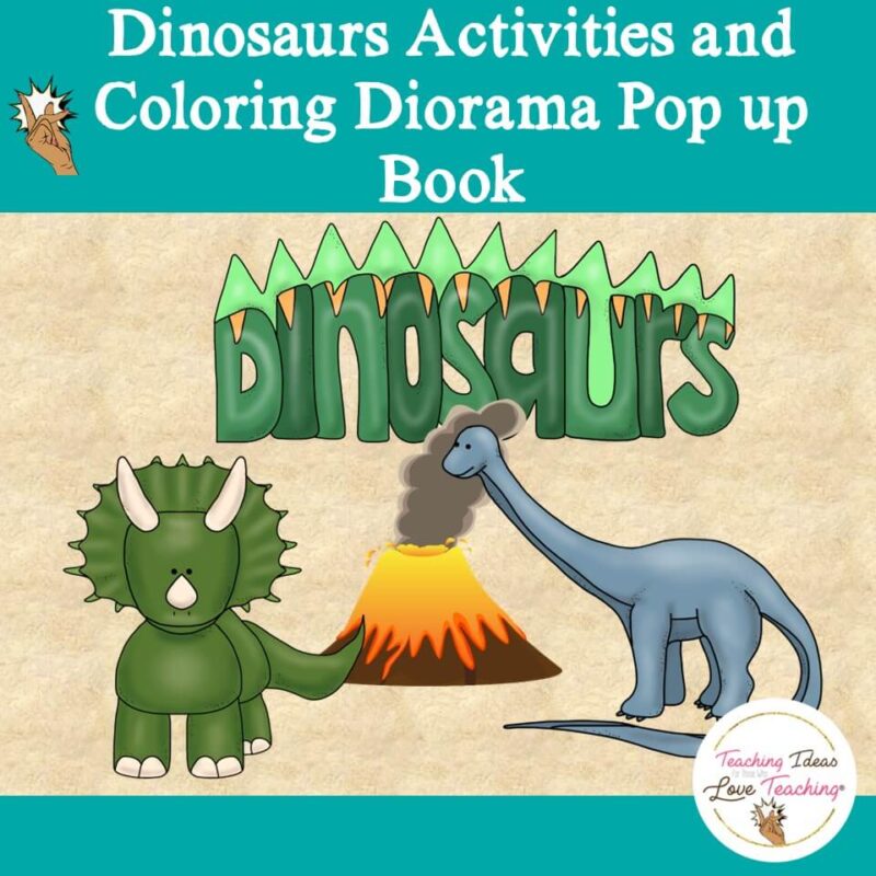 Dinosaurs Activities and Coloring Diorama Pop up Book - Teaching Ideas ...