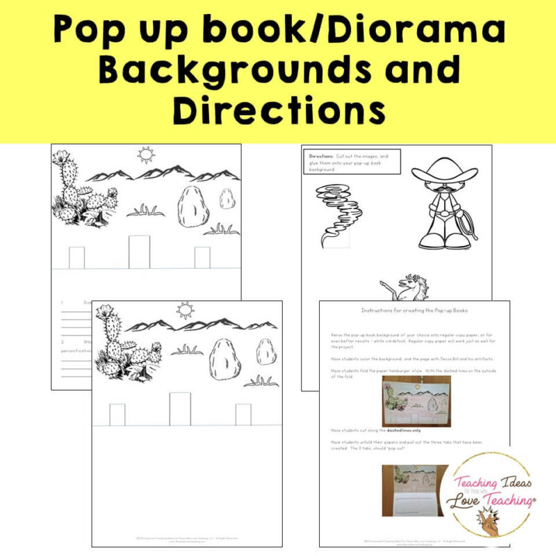 Pecos Bill - Tall Tale Activities on Personification - Teaching Ideas ...